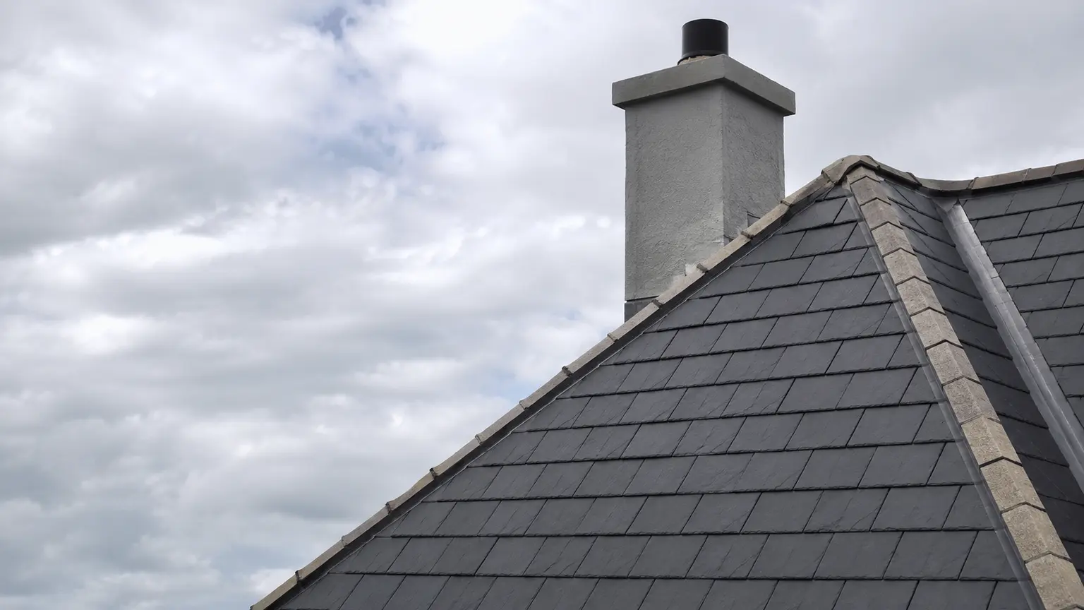 Completed natural slate roof